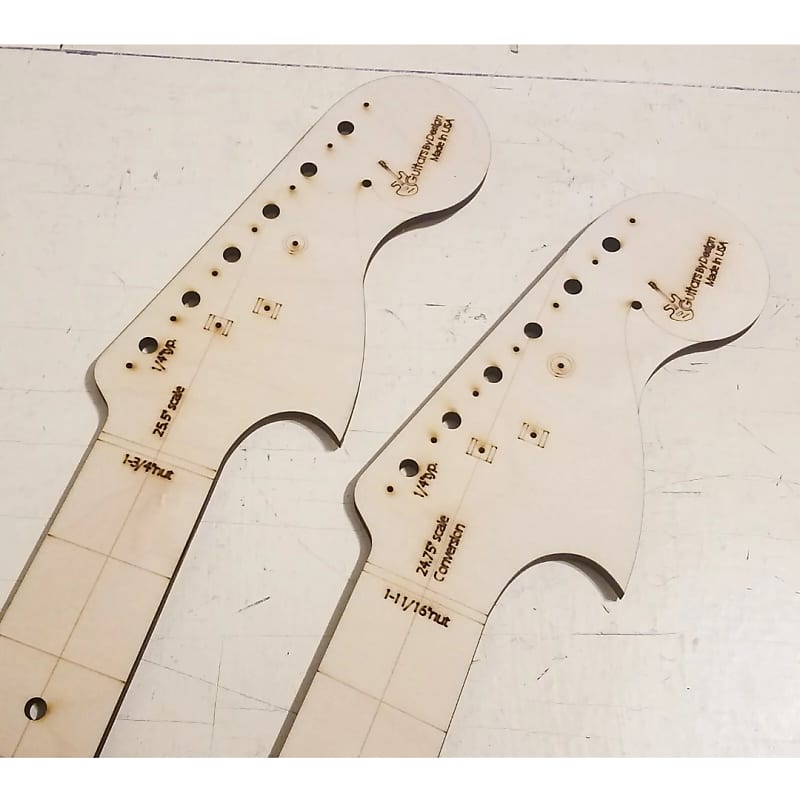 Lot of 2 Custom Bigsby Style Guitar Neck Templates 25.5" and Reverb
