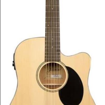 Jasmine JD39CE-NAT Dreadnought Acoustic Electric Guitar. Natural Finish w/ case, B-Stock image 8