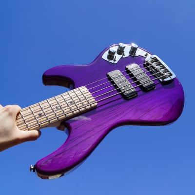 G&L  USA Custom Shop CLF Research L-2500 - Purple Fade 5-String Electric Bass w/ Case (2023) image 1