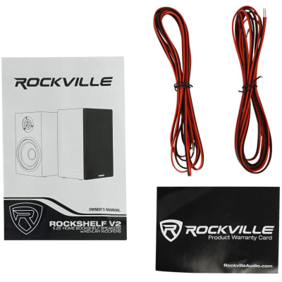 Pair Rockville RockShelf 54B 360w Black 5.25" Home Theater Bookshelf Speakers/4 Ohm image 9