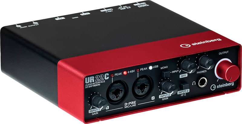 Steinberg UR22C RD 2IN/2OUT USB3.0 Type C Audio Interface, Fire