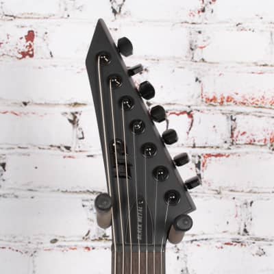 ESP LTD M-7BHT - 7 String Electric Guitar - Black Satin/Macassar Ebony image 5