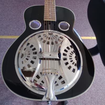 Morgan Monroe MSQ-100-BK Black Voodoo Square Neck Resonator Guitar W/Original Hard Case * FREE SHIPPING * image 9