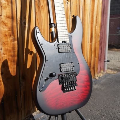 Schecter DIAMOND SERIES Miles Dimitri Baker SVSS - Crimson Red Burst Satin Left Handed 6-String Electric Guitar (Autographed - 2023) image 5