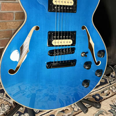 D'Angelico Fabrizio Sotti Limited Edition Deluxe SS 2017 - Trans Blue for sale