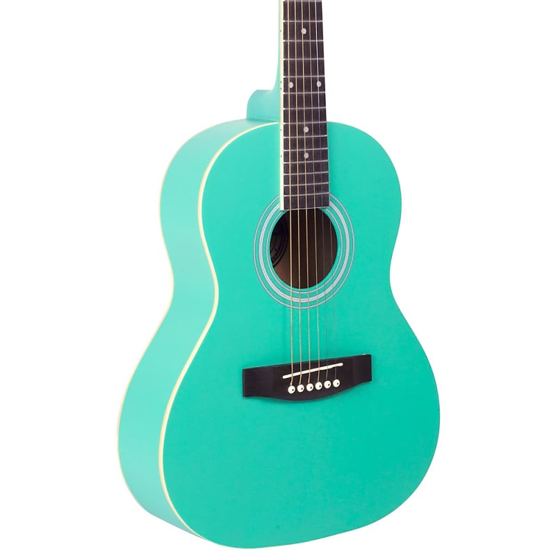 Lindo Traveller Seafoam Green Acoustic Guitar and Gigbag Clip on