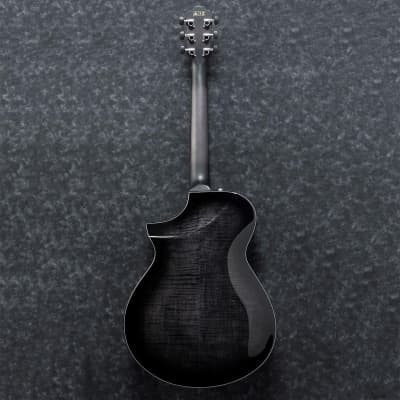 Ibanez AEWC400 Acoustic-Electric Guitar (Transparent Black Sunburst) image 4