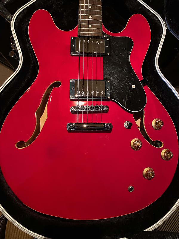 Deltatone 335 You’ll love this one! As-New Inspired by Gibson Cherry Red Semi Hollow Body Fabulous playing. Killer Set Up! image 1