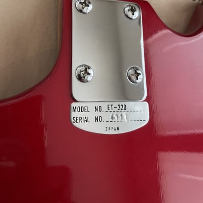 Near mint Teisco ET-220 1960‘s - Candy Apple Red image 8