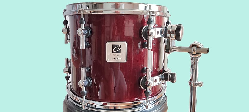 12" Sonor Designer Birch tom in cherry red image 1