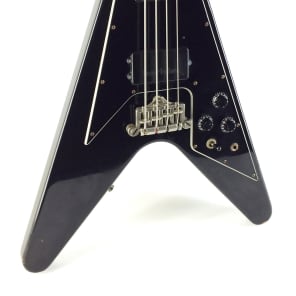 Greco Flying V Bass, FV600, Black on Black, MIJ 1980 | Reverb