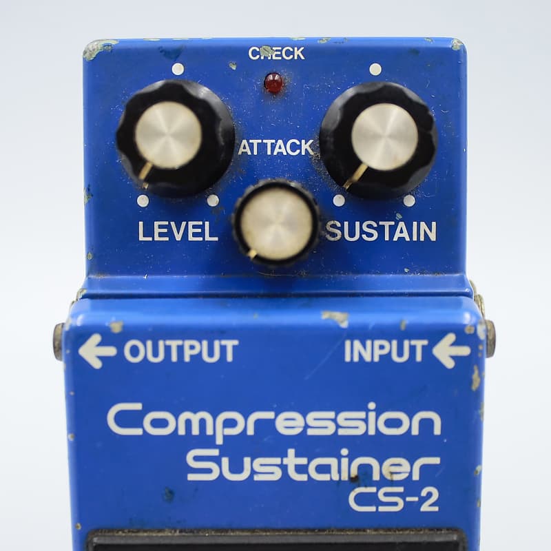 Boss CS-2 Compression Sustainer With Original Box 1983 Made in Japan  Compressor Effect Pedal 292200