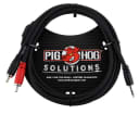 Pig Hog Solutions Stereo Breakout Cable 3.5mm to Dual RCA 6 ft.