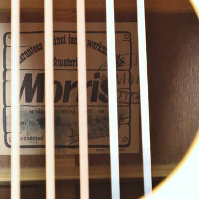 Vintage Morris WT Mahogany Natural Acoustic Guitar image 9