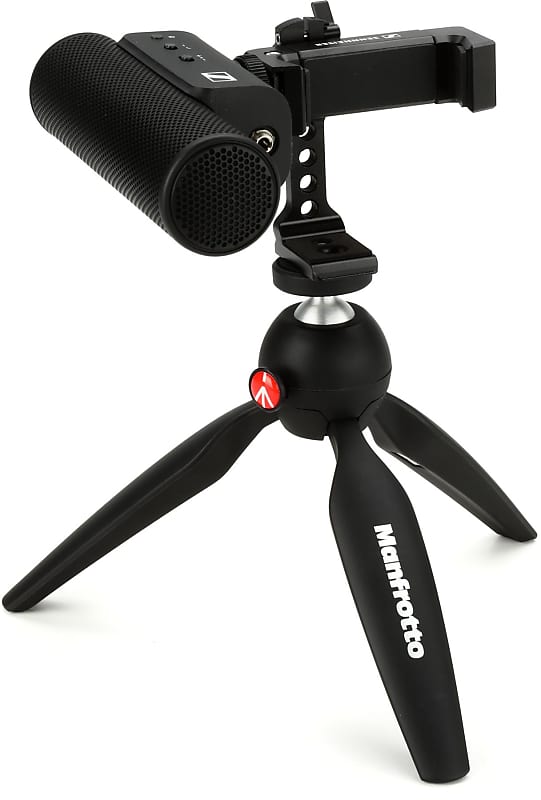 Sennheiser MKE 400 On-camera Shotgun Microphone with Smartphone Clamp and Tripod Stand image 1