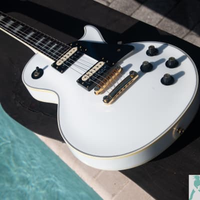 1990 Greco EGC68-60 Les Paul Custom Open "O" Mint Collection - White - Made In Japan - Demo Video image 6