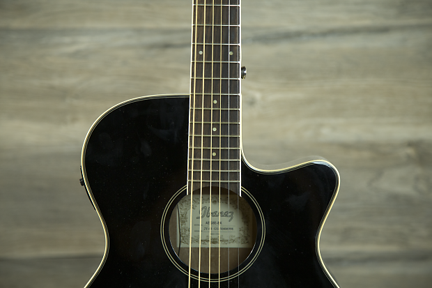 Ibanez AEG8E-BK Black | Reverb