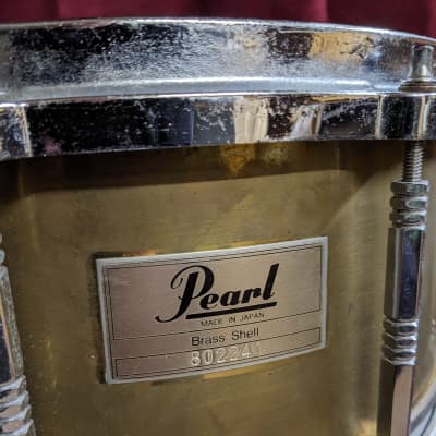 Pearl B-914D Free-Floating Brass 14x6.5 Snare Drum (1st Gen) 1983 - 1991