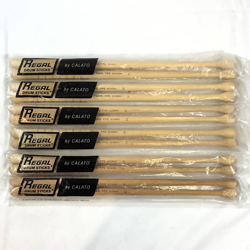 6 Pair of Regal Pipe 2 Pipe Band Snare Drum Sticks (New Old | Reverb