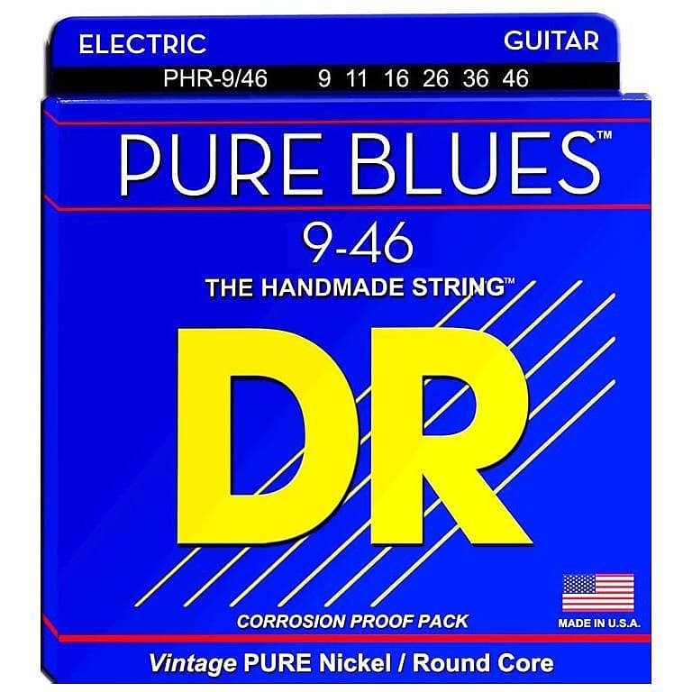 DR Strings PHR-9/46 Pure Blues Electric Strings - Lite-n-Heavy, 9-46 image 1