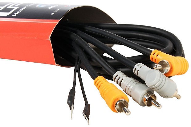 Hosa CRA-203DJ Dual RCA to Dual Right-Angle RCA w/ Ground Wire Stereo Cable - 3m image 1