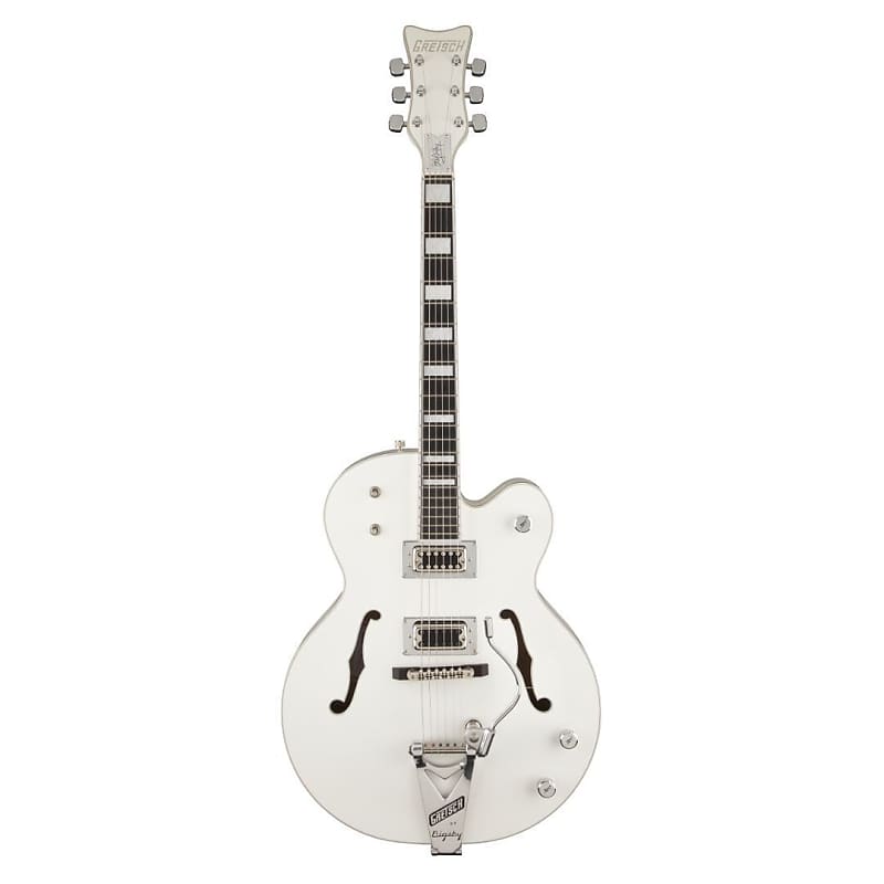 Gretsch G7593T Billy Duffy Signature Falcon 6-String Right-Handed Hollow Body Electric Guitar with Bigsby Tailpiece and Ebony Fingerboard (White Lacquer) image 1