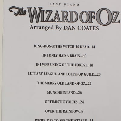 Alfred Music The Wizard of Oz Easy Piano Book Dan Coates Sheet Music Songs image 3