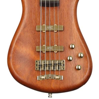 Warwick Masterbuilt Streamer Stage II 5-string Electric Bass Guitar - Amber Transparent Satin for sale