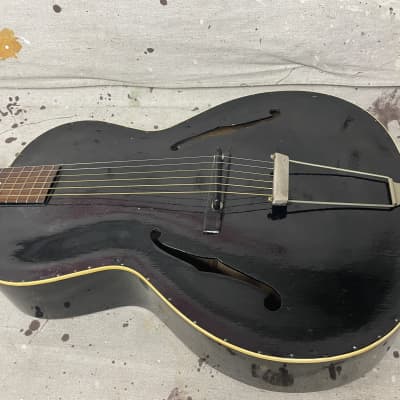 1930's Gibson L-30 Archtop Acoustic Guitar Black Refin L30 Player Project image 14