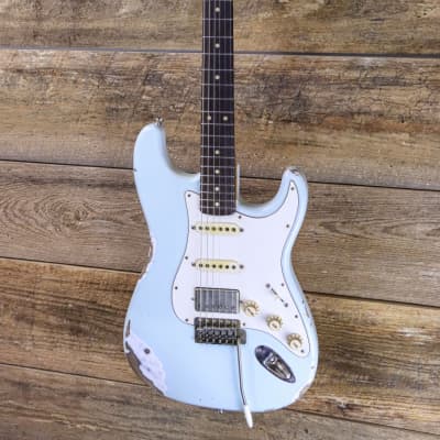 TMG Guitar Company Custom Dover HSS Sonic Blue w/Roasted Maple Neck w/Case image 2