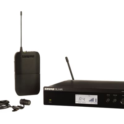 Shure BLX14R/W85-H10 BLX Series Single-Channel Rackmount Wireless Mic System with WL185 Lavalier image 1