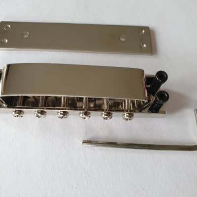 Tune o matic guitar bridge for Rickenbacker nickel image 4