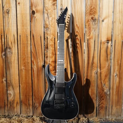 ESP LTD E-II Horizon NT-7 Evertune Black 7-String Electric Guitar w/ Case (2024) image 2