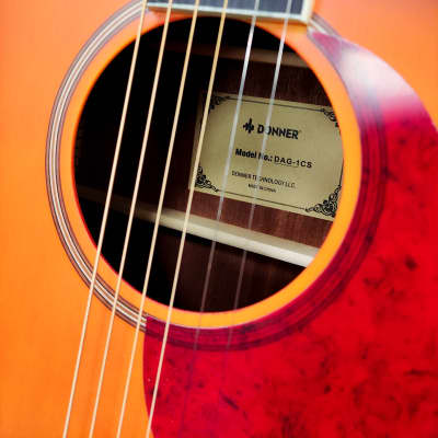 Donner DAG-1CS 2020's Cutaway Acoustic Guitar - Sunburst image 3
