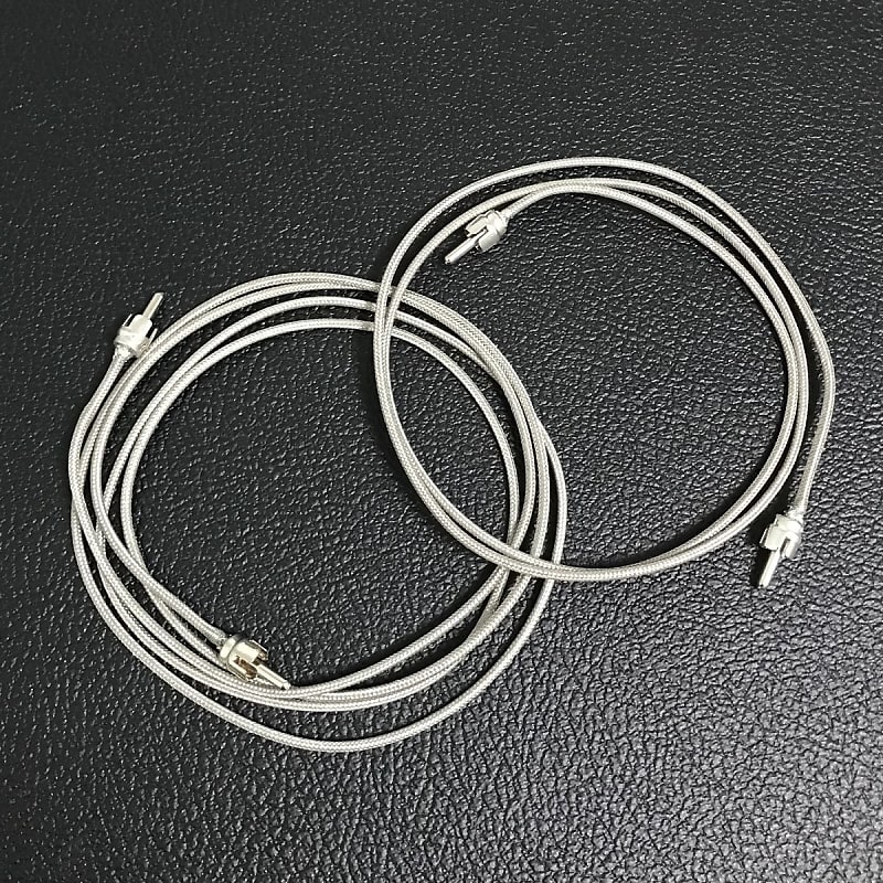 Vintage Style Reverb Tank Cables 2pc Set RCA image 1