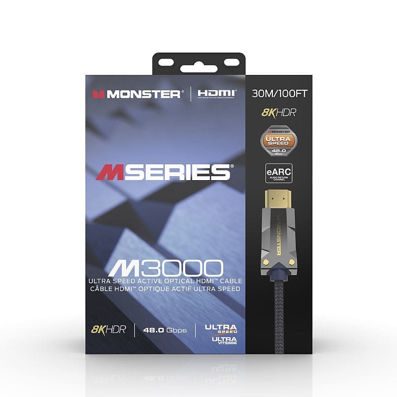 Monster VMM20013 M3000 HDMI 2.1 Cable. 30 Meter Reverb