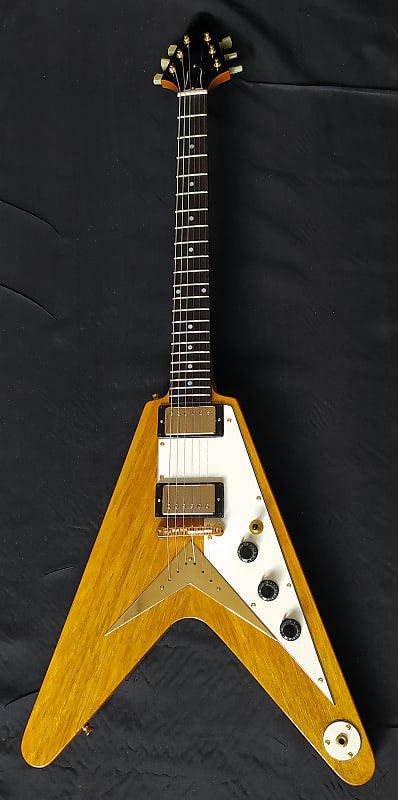 Sonicguitars Flying V korina 59 replica 2022 Nat Yellow | Reverb