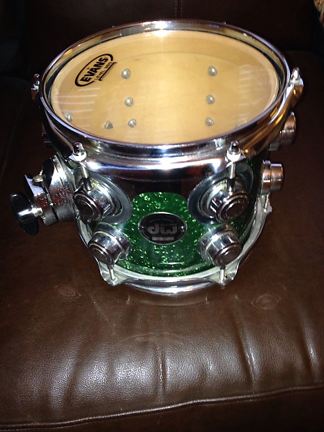 DW 8 inch tom 1997 Green broken glass wrap