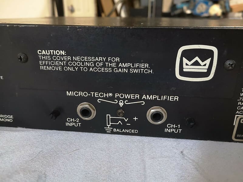 AMCRON Micro-Tech 1000 CROWN Power Amplifier - Good Working Condition -  Vintage Amplifier