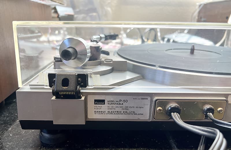 Vintage Sansui P-50 Automatic Return Belt Drive Turntable w/ Realistic -  Shure R47 EDT Cartridge; Tested