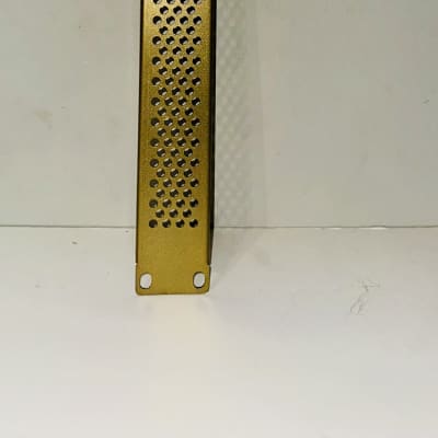 1U Gold Vented Steel Panel – 19” Rack Mount Faceplate – Perforated Vent image 3