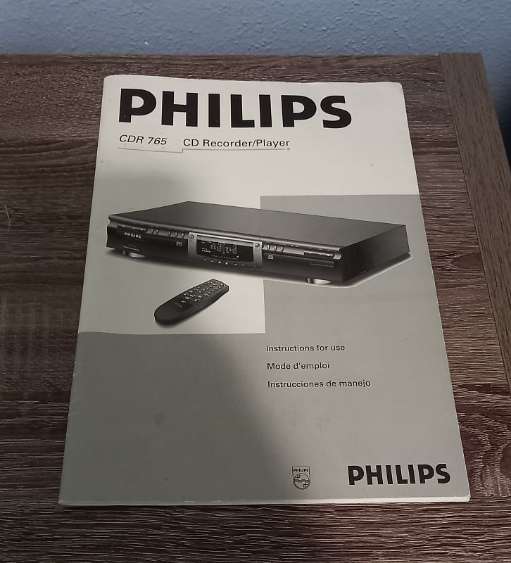 Original Philips CDR-765 CD Player User Manual English French | Reverb