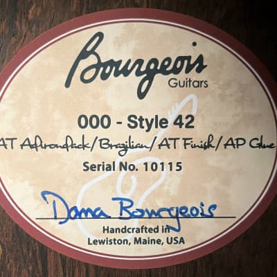 Bourgeois 000-42 - Aged Tone Adirondack Spruce & Brazilian Rosewood image 22