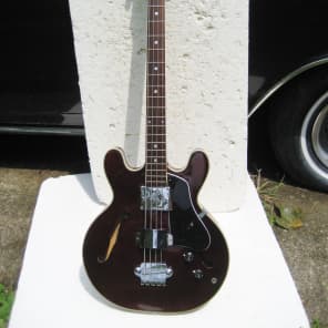 Conqueror EB-2 Bass Guitar, 1960's, Japan, Burgandy, Very Cool image 1