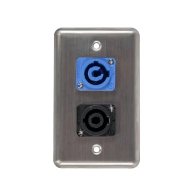 OSP D-2-1PCA1SP Duplex Wall Plate w/ 1 Powercon A and 1 Speakon image 1