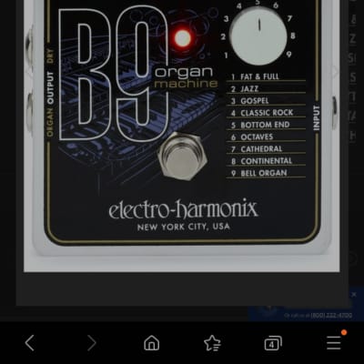 Electro-Harmonix C9 Organ Machine 9-Preset Organ Emulation Guitar