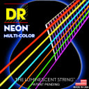 DR Strings Hi-Def Neon Multi-Colour Acoustic Medium - Lite NMCA11