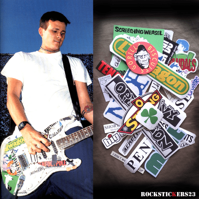Tom DeLonge stickers guitar Fender Stratocaster decal replica Blink-182 set 28 image 2