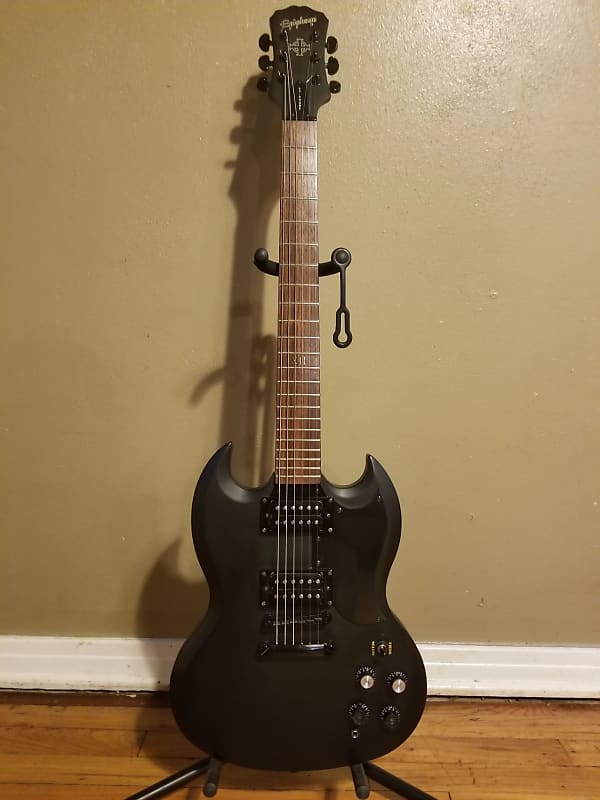 Epiphone SG Goth G-400 2008 Satin Black | Reverb