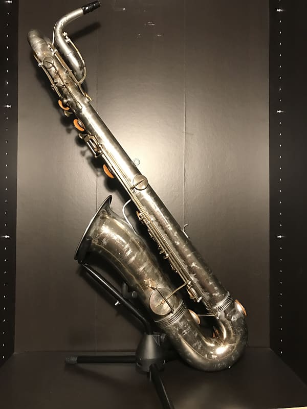 Baritone Saxophone Silver Primaria Premiata 1920-1930s | Reverb